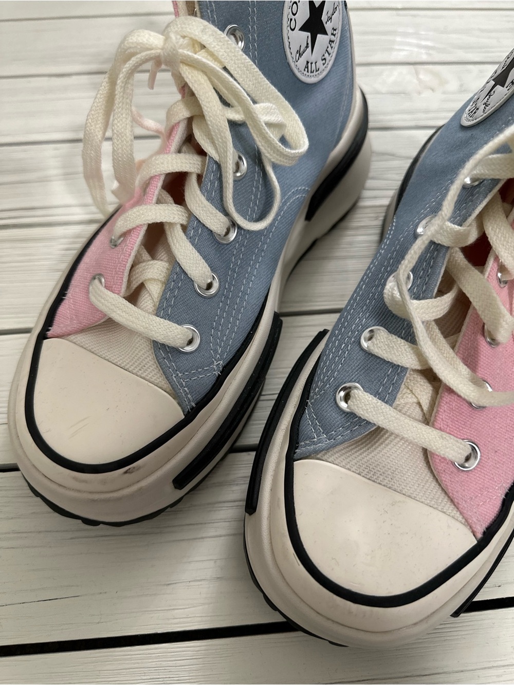 NEW Free People x Converse Run Star Legacy CX Denim Hi Top Platform Sneakers 6.5 - Picture 7 of 10